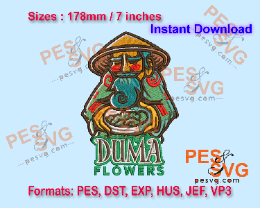 DUMA Flowers Machine Embroidery Digital Design