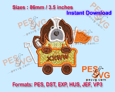Tennessee Football Smokey Dog Machine Embroidery Digital Design