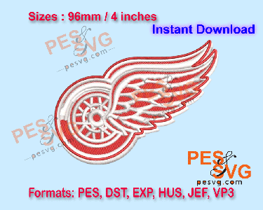 Detroit Red Wings Machine Embroidery Digital Design