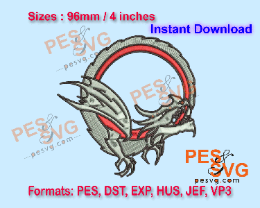 Dragon Machine Embroidery Digital Design