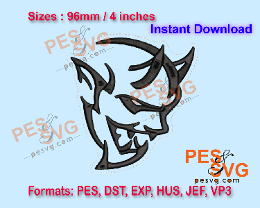 Dodge Demon Machine Embroidery Digital Design
