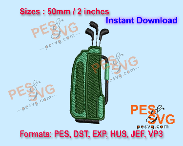 Golf Bag Machine Embroidery Digital Design