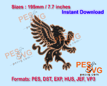 Griffin | Griffon | Gryphon Machine Embroidery Digital Design
