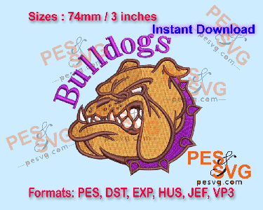 Omega Bulldog Machine Embroidery Digital Design