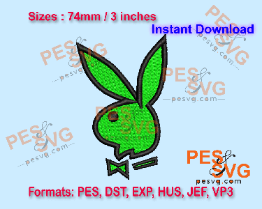 Playboy Bunny Machine Embroidery Digital Design