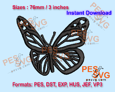 Butterfly Machine Embroidery Digital Design
