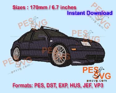 Volkswagen Jetta 2001 Car Machine Embroidery Digital Design