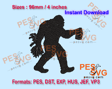 Big Foot Machine Embroidery Digital Design