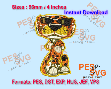 Chester Cheetah Machine Embroidery Digital Design